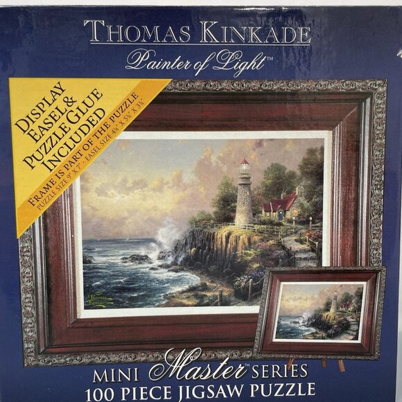 Vintage Thomas Kinkade Painter Of Life Mini Masters Series 100 Piece Puzzle 9x7 - Picture 2 of 5